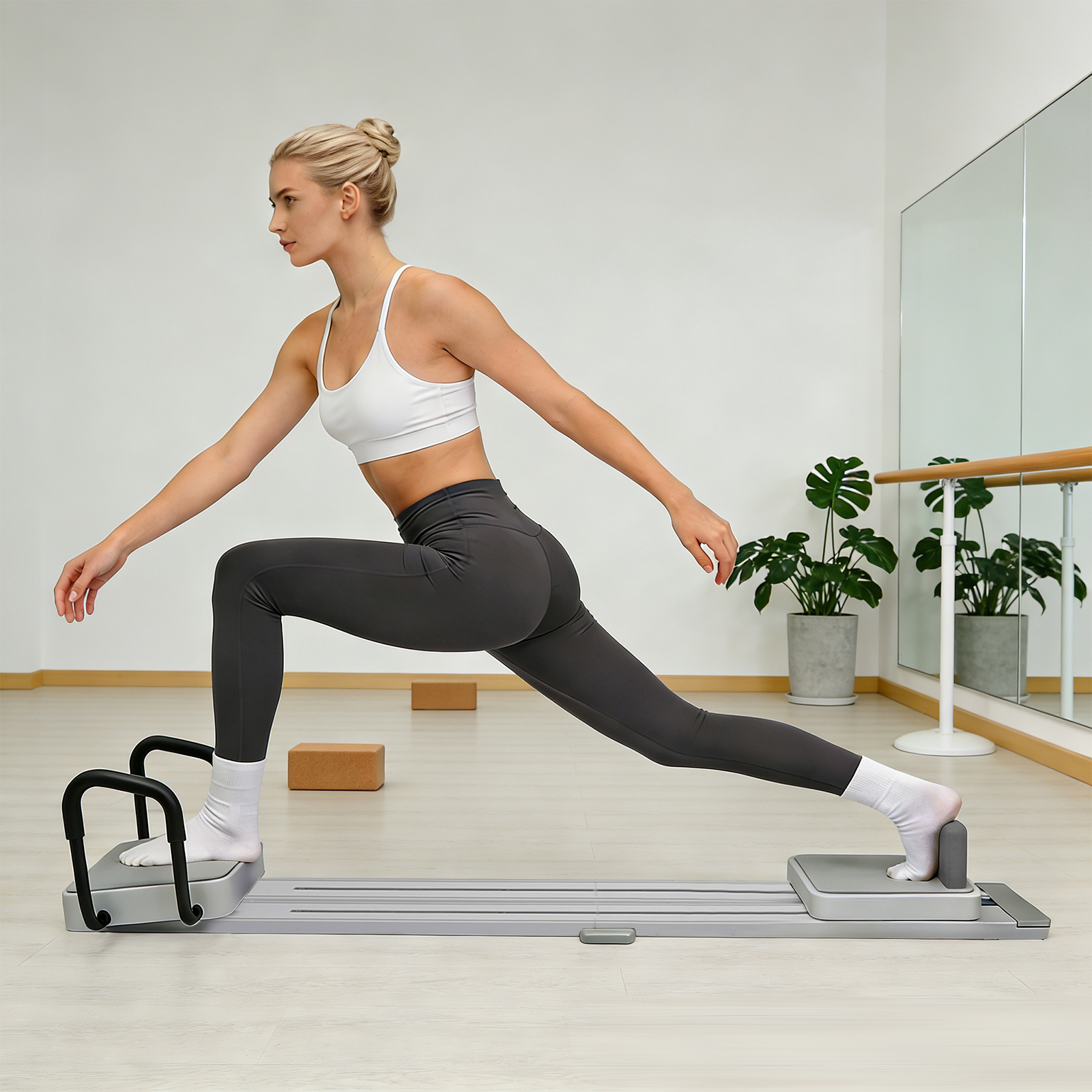 Pilates Yoga Or Gym - Multi-Functional Pilates Board Pilates Ski Machine