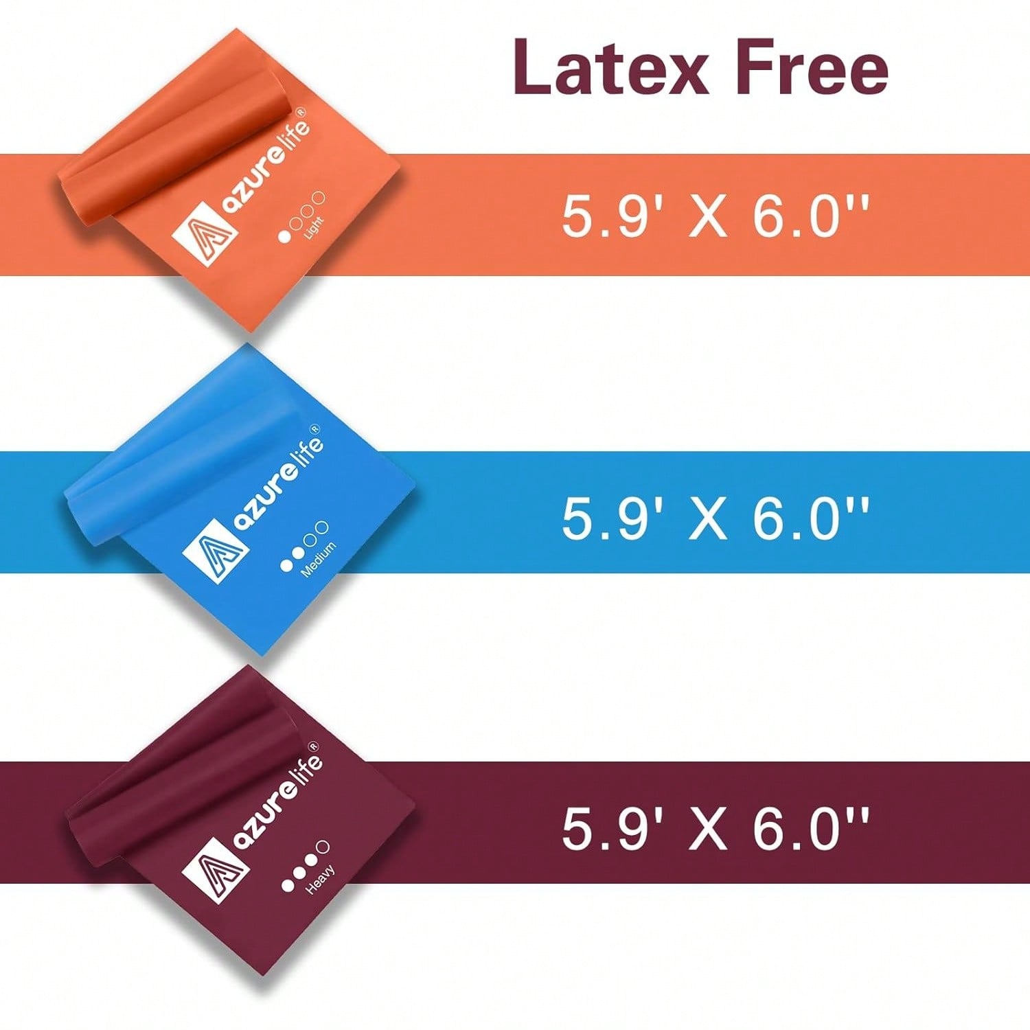 AZURELIFE Resistance Bands, Pr - مراجعة Pilates Yoga Or Gym وسعره
