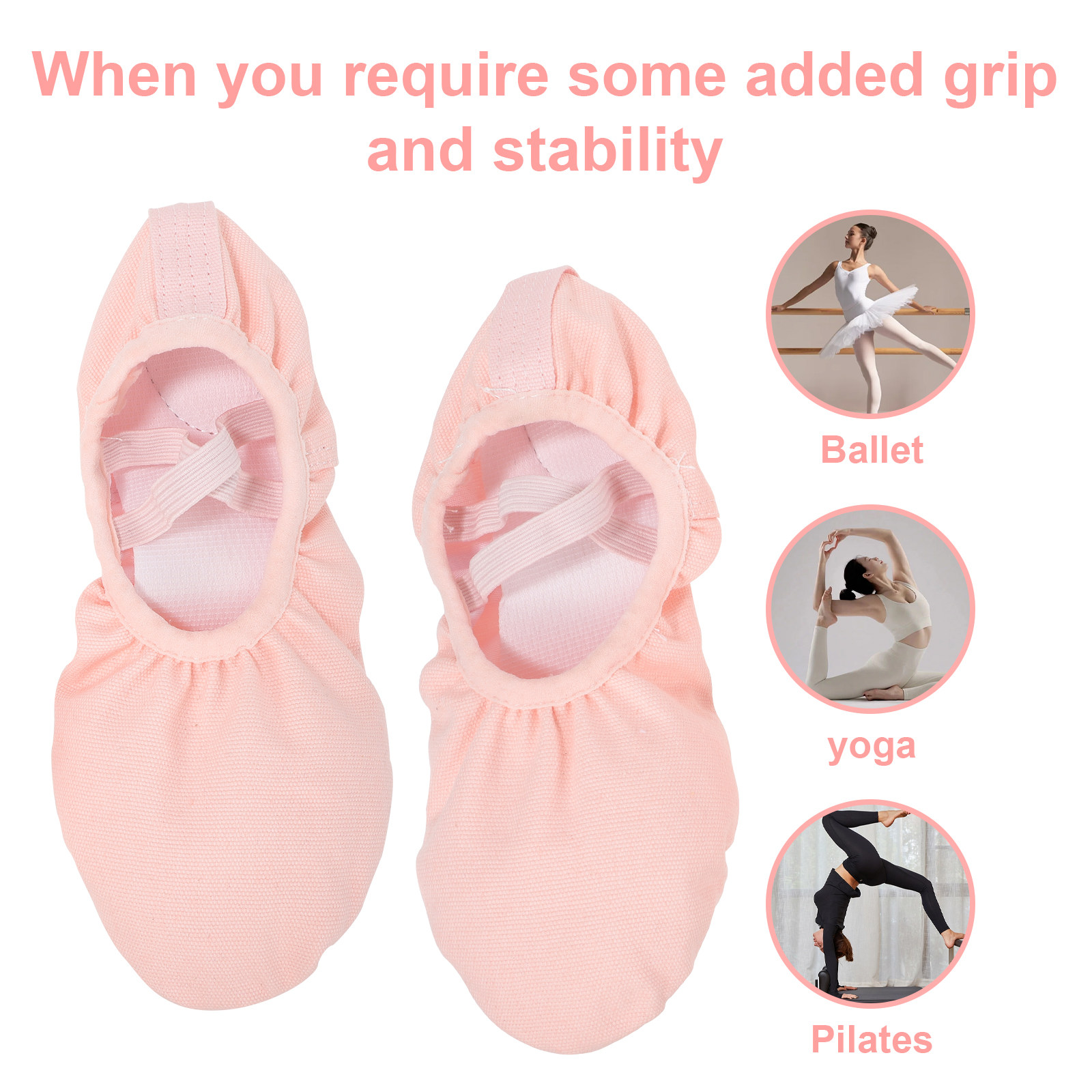 1Pair Ballet Shoes for Girls T - مراجعة Pilates Yoga Shoes وسعره