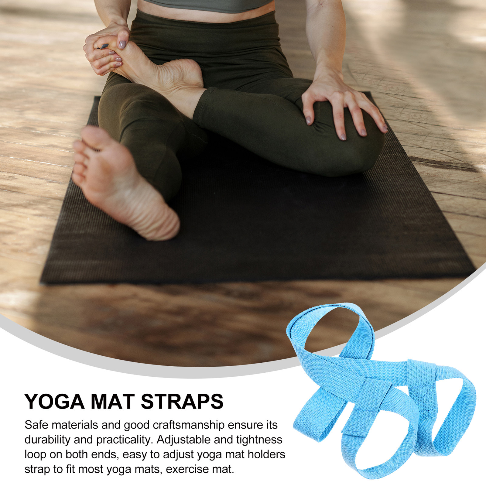 2Pcs Sturdy Yoga Mat Sling Bel - مراجعة Pilates Yoga Class وسعره