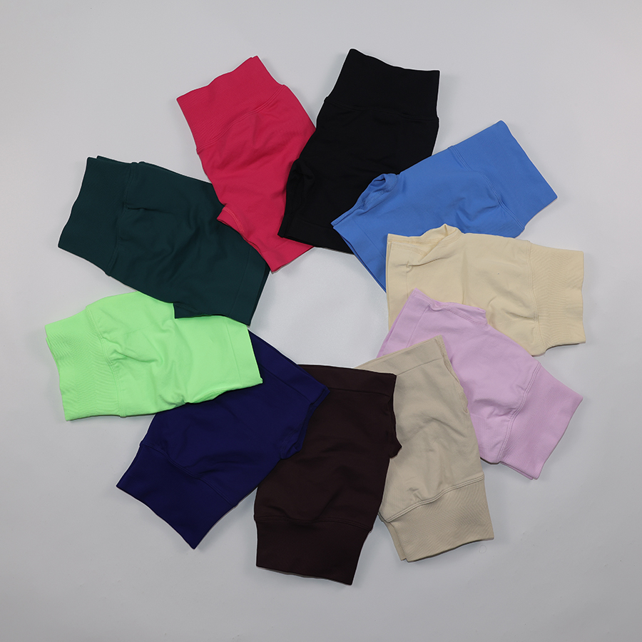 Low Ribbed Waist Yoga Shorts W - مراجعة Pilates Yoga Logo وسعره