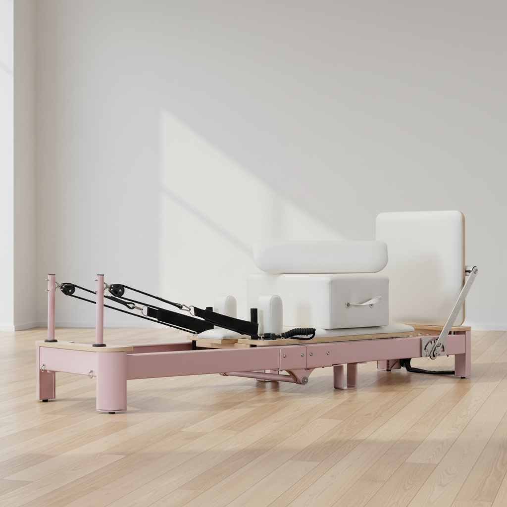 Pink Foldable Pilates Machine  - مراجعة Pilates Yoga Or Gym وسعره