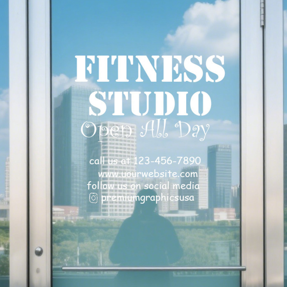 Customizable Studio Window Dec - مراجعة Pilates Yoga Or Gym وسعره