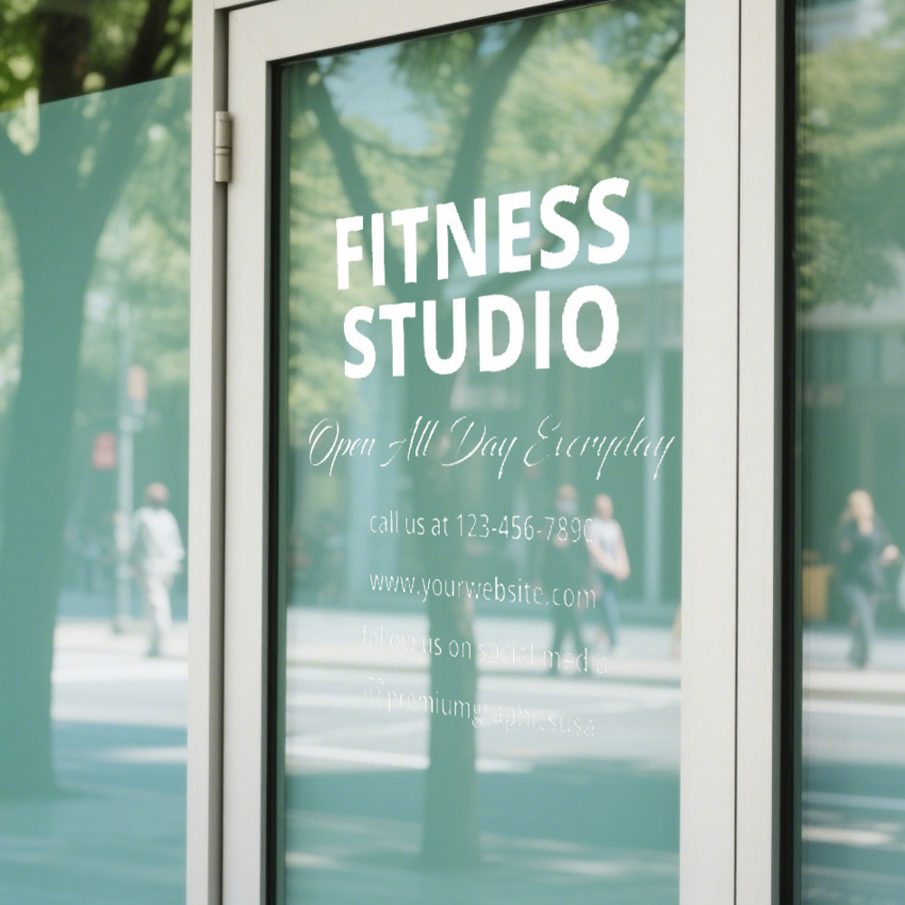 Customizable Studio Window Dec - مراجعة Pilates Yoga Or Gym وسعره