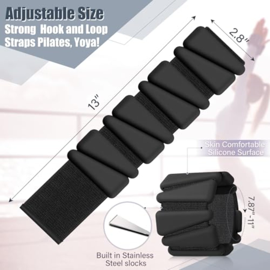 Adjustable Silicone Wrist Ankl - مراجعة Pilates Yoga Home وسعره