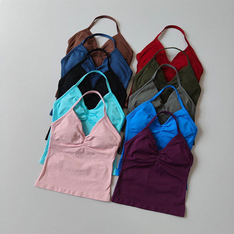 Women's Halter Neck Sports Top - مراجعة Pilates Yoga Wrap Top وسعره