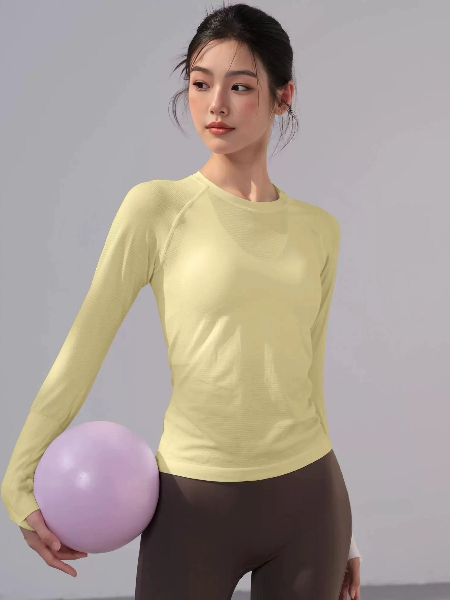 Women's Slim Fit Long Sleeve Y - مراجعة Pilates Yoga Wrap Top وسعره