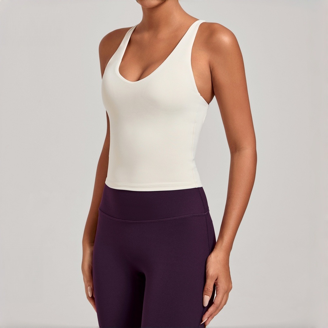 New Women's Yoga Vest Crossed  - مراجعة Pilates Yoga Wrap Top وسعره